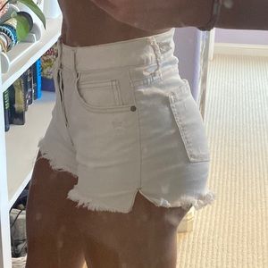 RSQ Jean Shorts (White) Vintage High Rise Size 3/w26